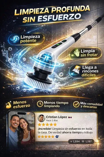 Limpia Toda tu Casa en la Mitad del Tiempo y Sin Esfuerzo! – Cepillo de Limpieza Inalámbrico 9 en 1