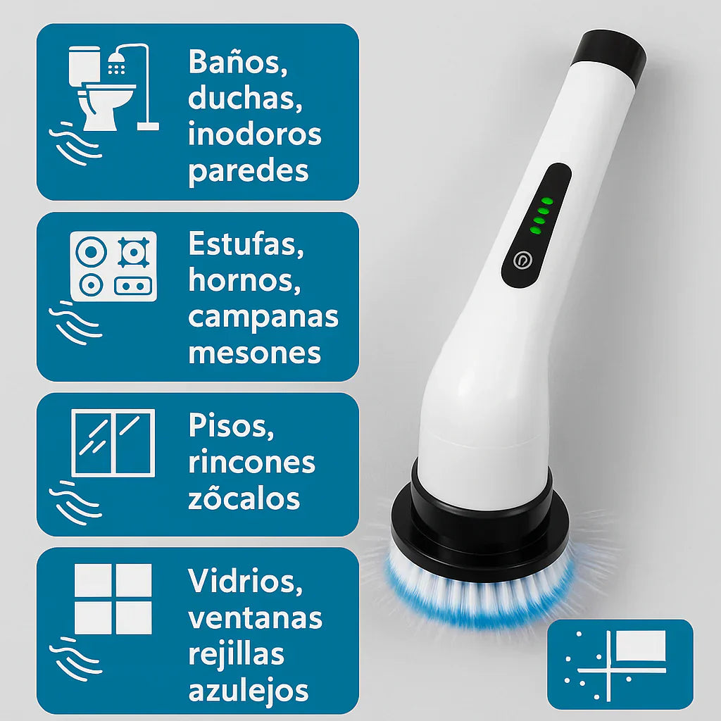 Limpia Toda tu Casa en la Mitad del Tiempo y Sin Esfuerzo! – Cepillo de Limpieza Inalámbrico 9 en 1